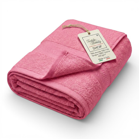 Telo Doccia Fuxia 100x150 Spugna Cotone 450 g/m² Made in Italy