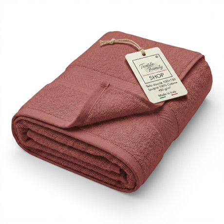 Erdbeer-Duschtuch 100x150 Baumwollschwamm 450 g/m² Hergestellt in Italien