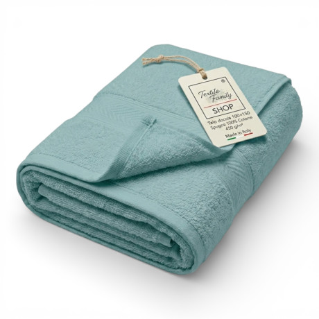 Sea Water Shower Towel 100x150 Cotton Sponge 450 g/m² Made in Italy