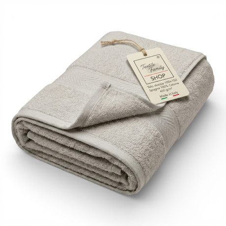 Telo Doccia Luna 100x150 Spugna Cotone 450 g/m² Made in Italy