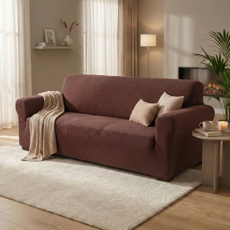 STRETCH SOFA BEZUG ATHEN universal BRAUN bi-elastisch