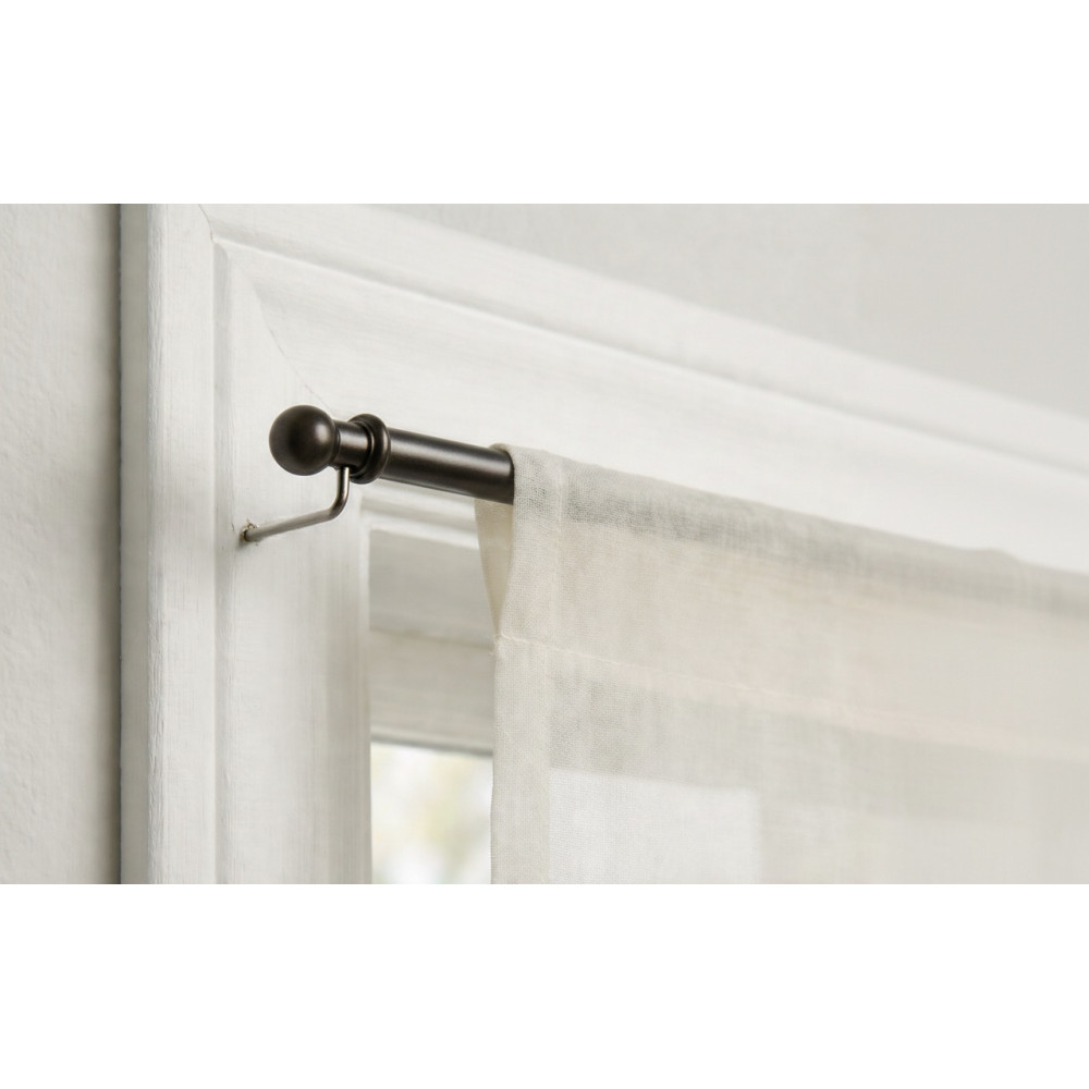 Varas de cortina de vidrio tex Ø7 en latón bronceado satinado