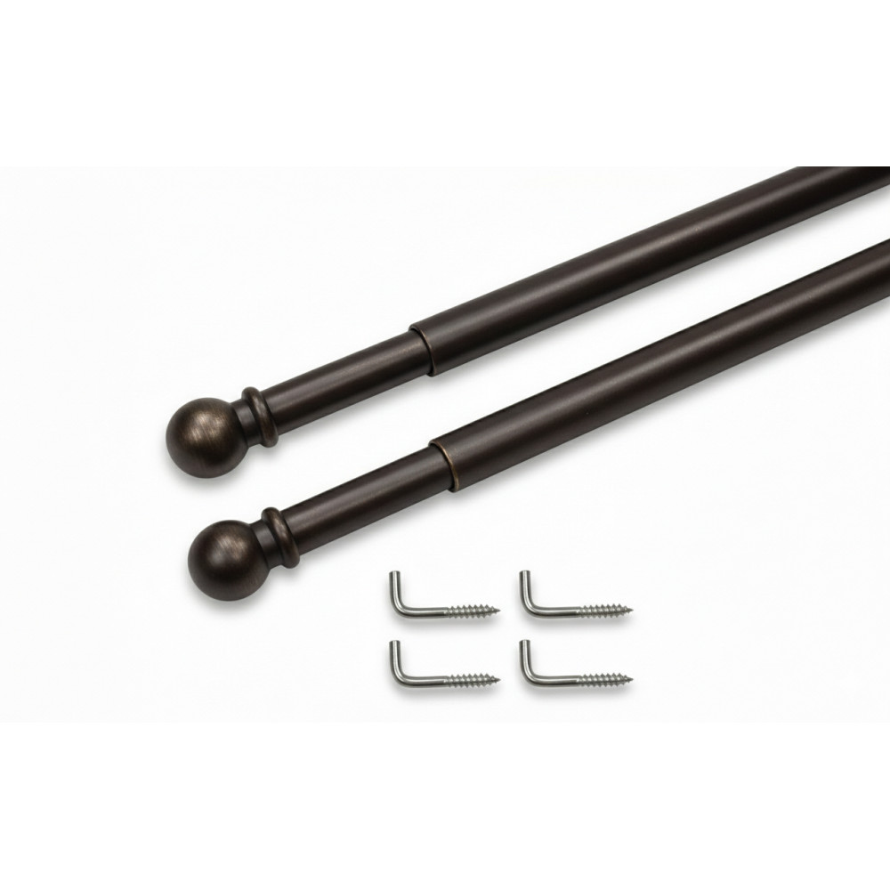 Varas de cortina de vidrio tex Ø7 en latón bronceado satinado