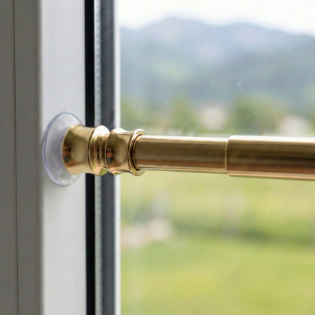 Astine a pressione tenda a vetro ottone lucido oro Ø7/8