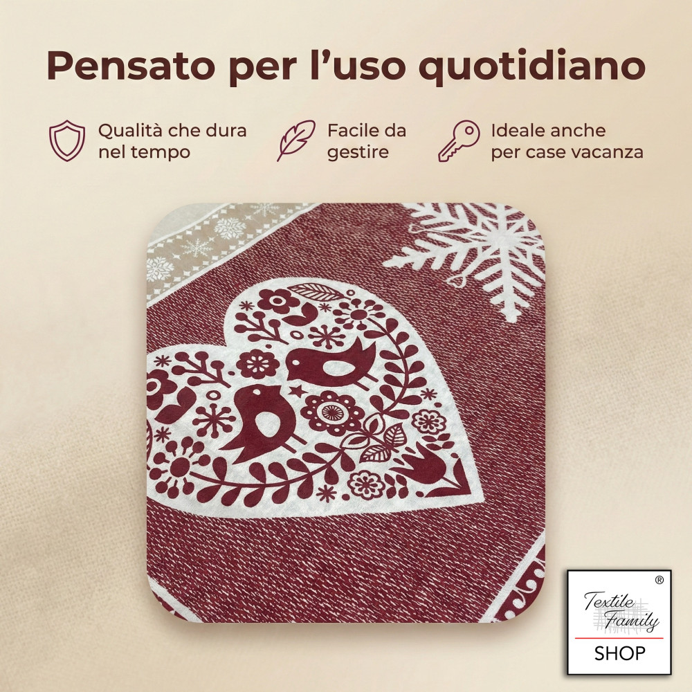 Copripiumino Cuore e Baita Rosso con Patella 40 cm