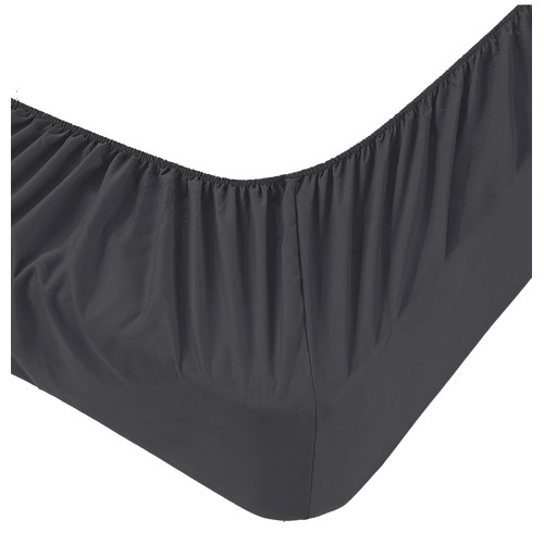 Fitted Bottom Sheet Adapto Anthracite Jersey - Stretch Cotton H30cm