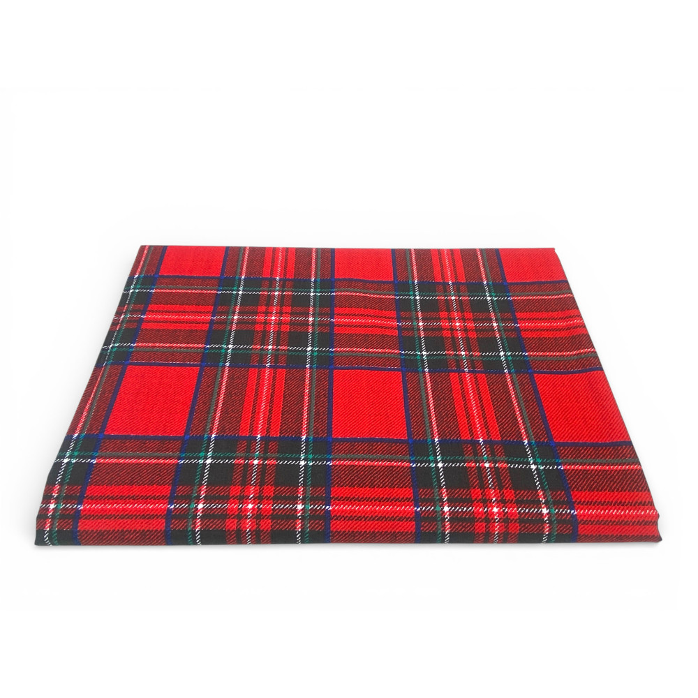 Telo Copritutto Tartan Rosso Gran Foulard in 100% Cotone Made in Italy
