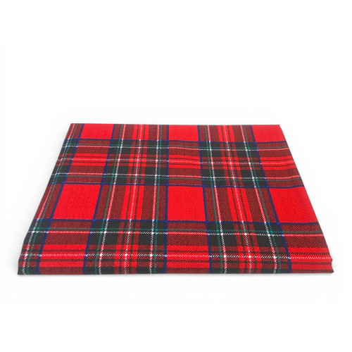 Serviette en tartan rouge Gran Foulard en coton 100 % fabriquée en Italie