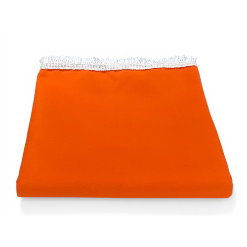 Frange inférieure assortie sur un auvent orange uni pour l’extérieur