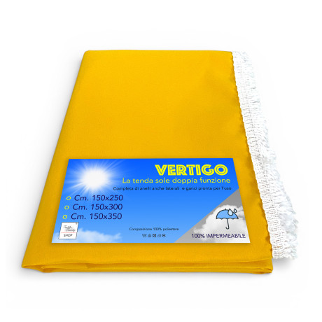 Tenda da sole Vertigo Tex Family giallo unito per balcone giardino e terrazzo