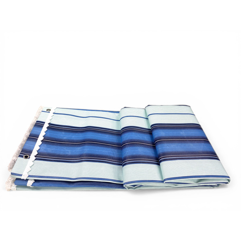 Tente extérieure imperméable et impermélante à rayures bleues fabriquée à 100 % polyester