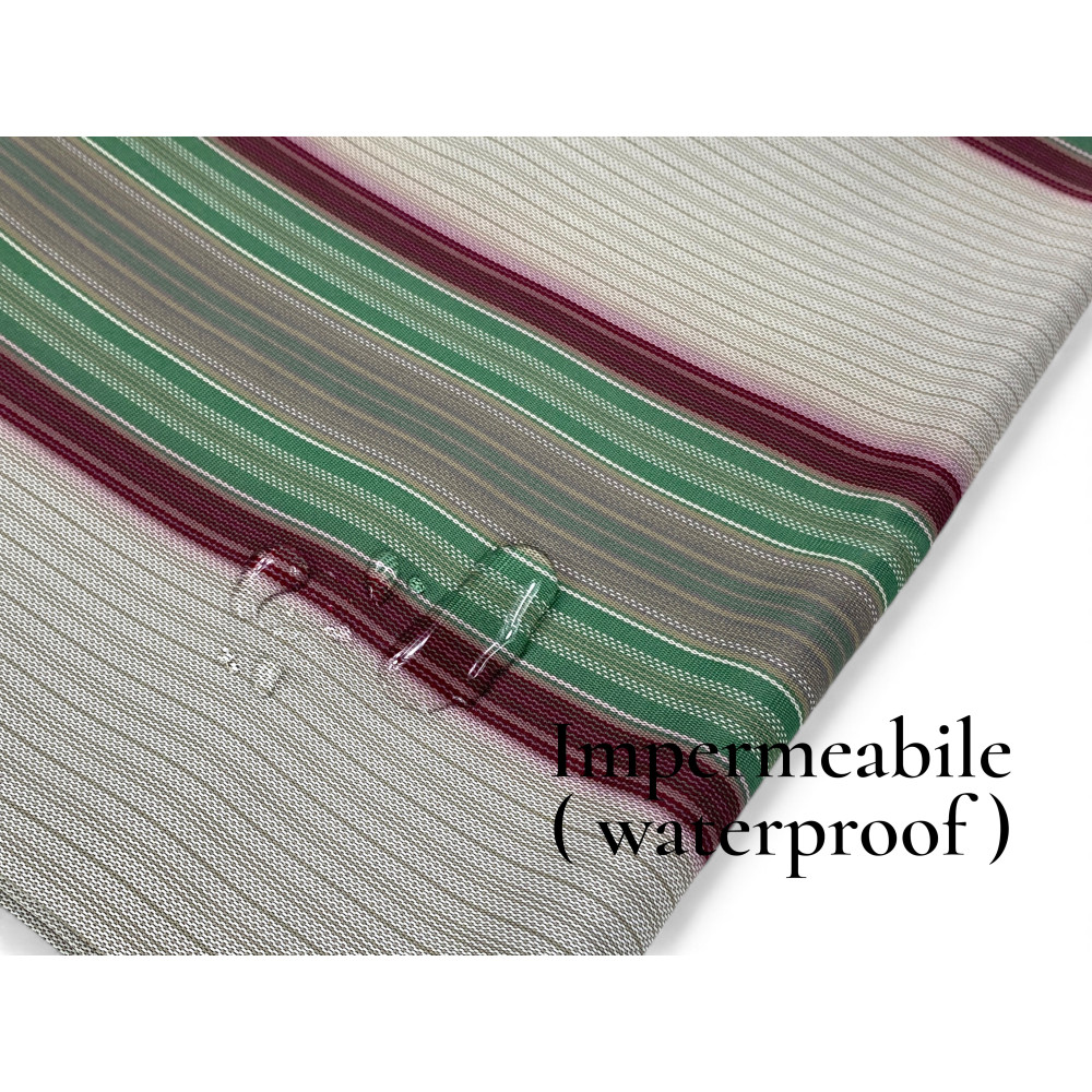 Tenda da Sole Vertigo Tex Family Righino Verde e Bordeaux Impermeabile