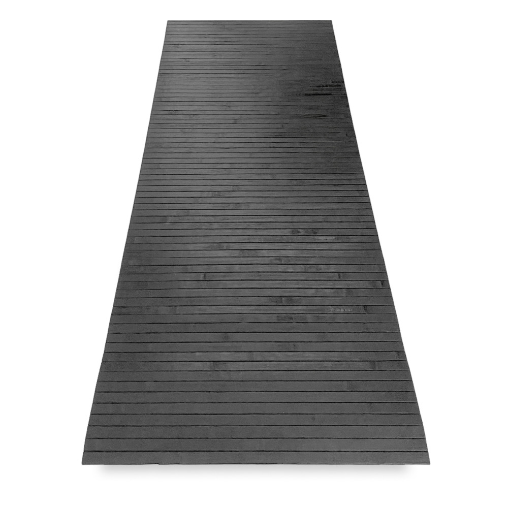 Alfombra de madera gris ratón de cocina