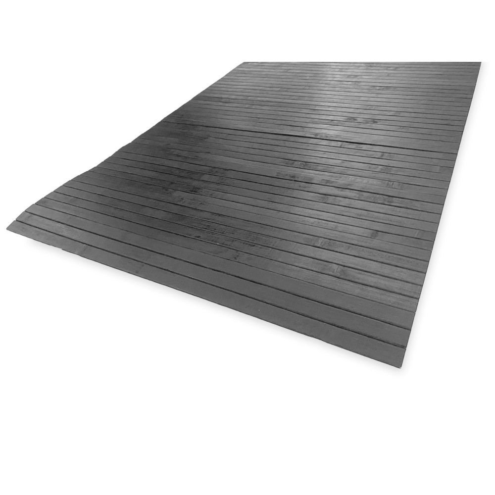 TAPIS DE CUISINE EN BOIS bambou Couleur boisée Gris foncé
