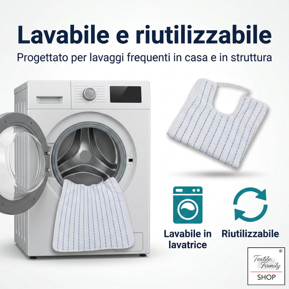 Bavaglione adulto con elastico 50x60 Made in Italy | Tex Family