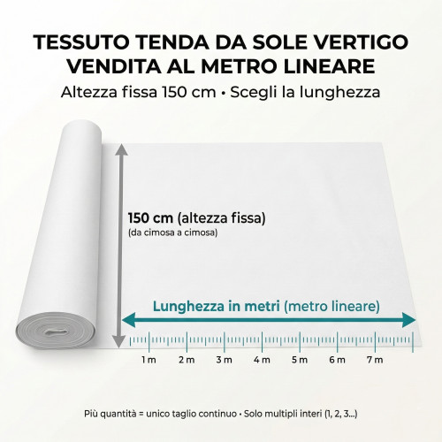 Toile d’auvent Vertigo - Extérieur Imperméable, H 150 cm, Au Mètre