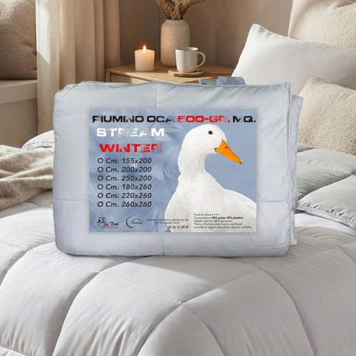 OCA Stream BETTDECKE 500 GR. 80% GÄNSEFEDERN 20% GÄNSEDAUNEN ZWEIFARBIG