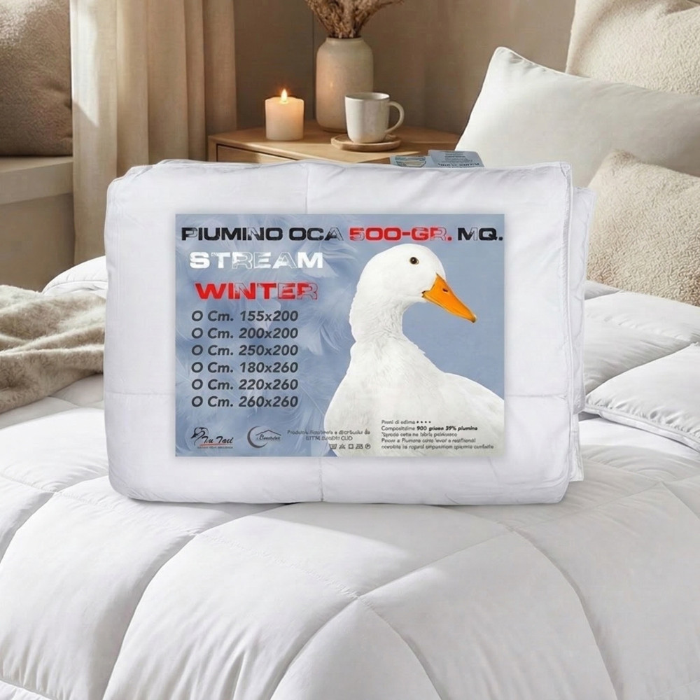 EDREDÓN OCA STREAM 500 GR. 80% PLUMÓN DE GANSO 20% PLUMÓN DE OCA Blanco
