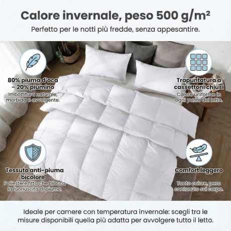 OCA Stream BETTDECKE 500 GR. 80% GÄNSEDAUNEN 20% GÄNSEDAUNEN Weiß 2