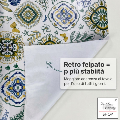 PVC Tablecloth Colorful Fish Waterproof Fleece Back