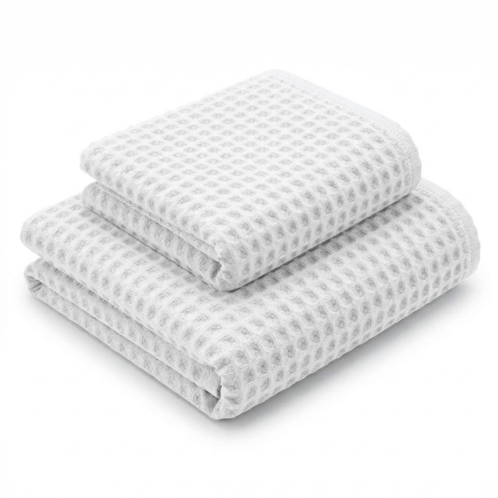 Tex Family Honeycomb White Classic 330 zweiteiliges Handtuchset