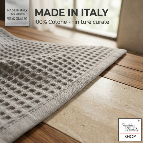 Tex Family Nido d’Ape Avorio Classic 330 Set Asciugamani 2 Pezzi