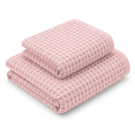 Tex Family Nido d’Ape Rosa Classic 330 Set Asciugamani 2 Pezzi
