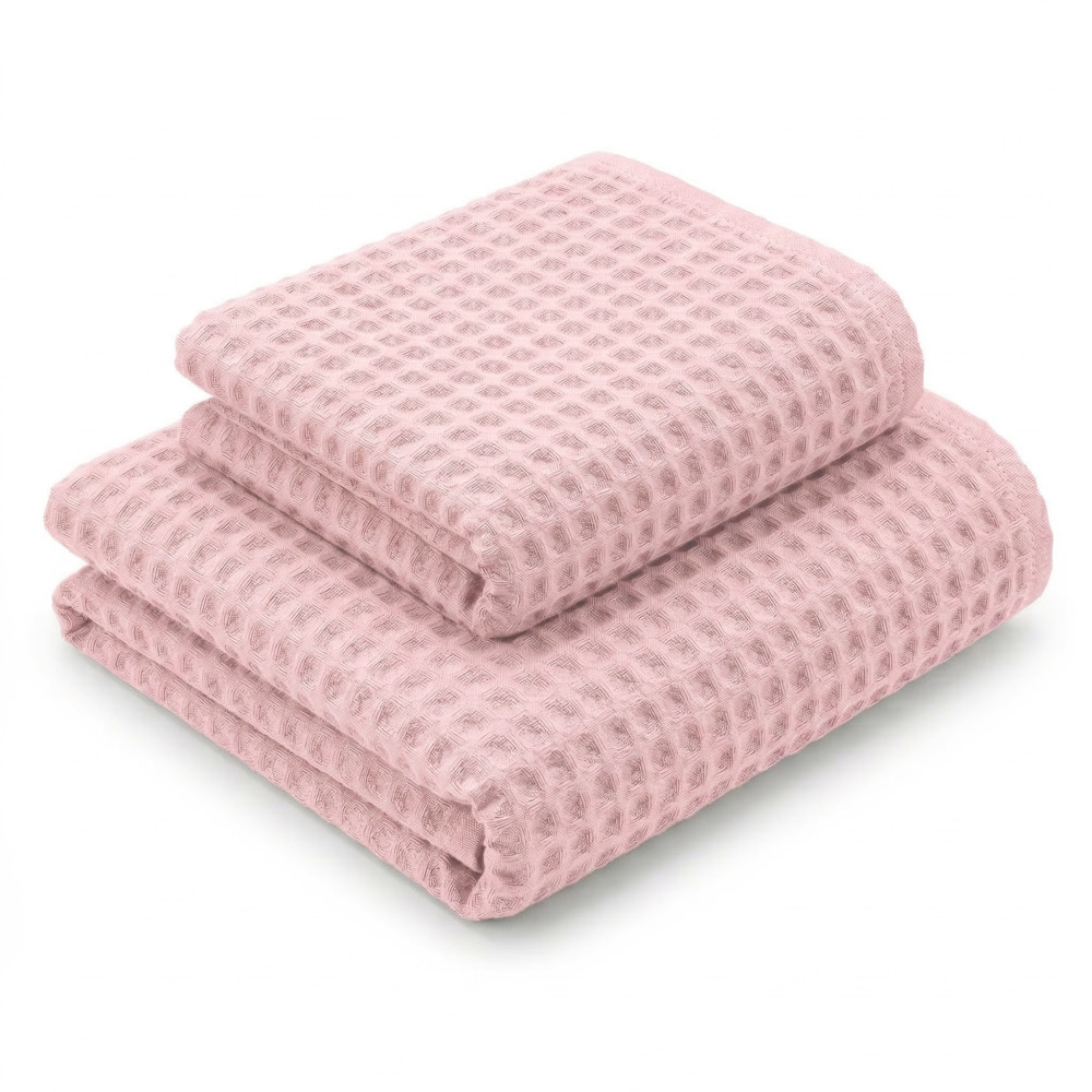 Tex Family Ensemble de serviettes 2 pièces Honeycomb Pink Classic 330