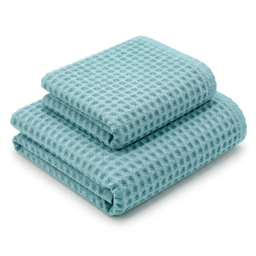 Tex Family Set de Toallas Clásicas de 2 piezas Honeycomb Sea Water 330