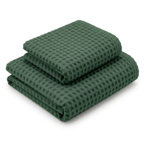 Tex Family Nido d’Ape Verdone Classic 330 Set Asciugamani 2 Pezzi