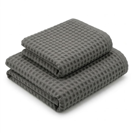 Tex Family Anthrazit Honeycomb Classic 330 zweiteiliges Handtuchset