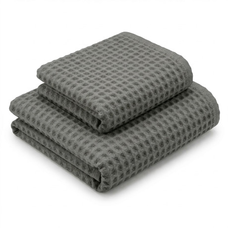 Tex Family Honeycomb Grisaille Classic 330 Serviette 2 pièces
