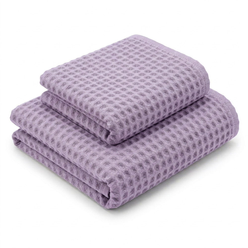Tex Family Nido d’Ape Lilla Classic 330 Set Asciugamani 2 Pezzi