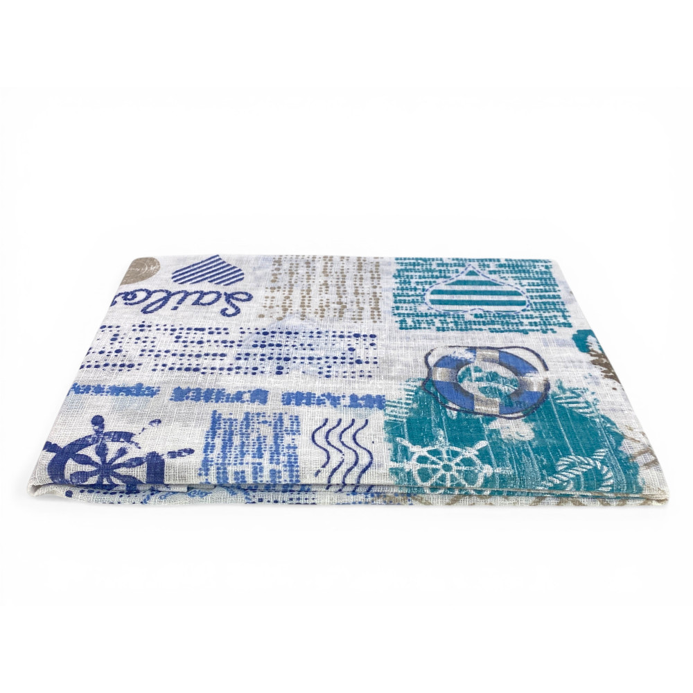 Bay Blue Bouclé Glasvorhänge Halbtransparente 2 Platten