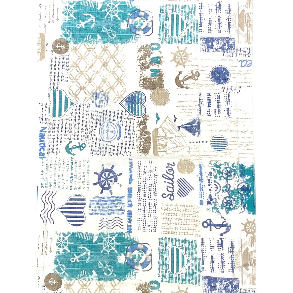 Bay Blue Bouclé Glass Curtains Semi-transparent 2 sheets