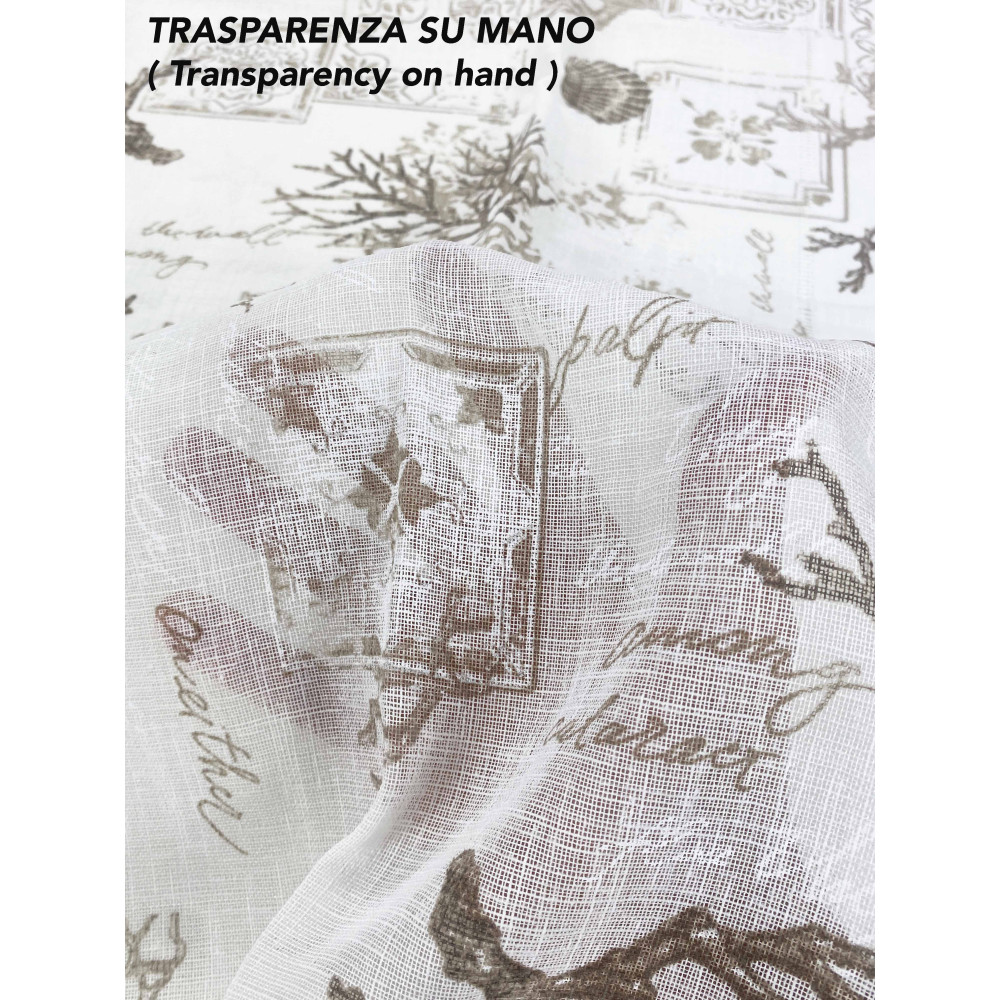 Tendine a Vetro Natural Sand Bouclè Semitrasparenti 2 Teli