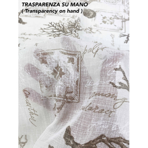 Tendine a Vetro Natural Sand Bouclè Semitrasparenti 2 Teli