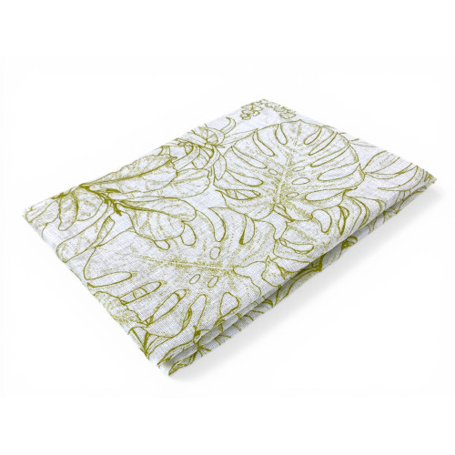 Cortinas de cristal Bouclé verde hoja modernas semitransparentes