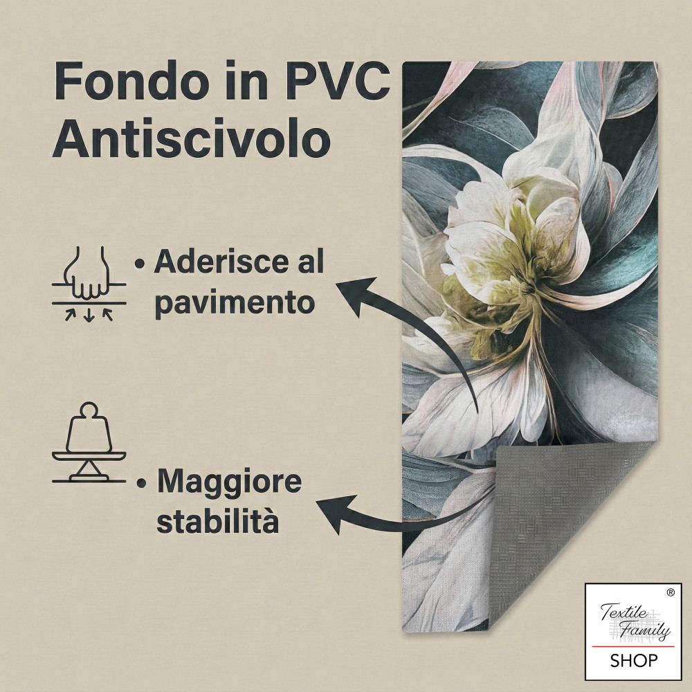 Chemin de cuisine antidérapant Gigli 50 cm lavable fabriqué en Italie