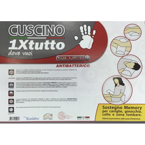 Cuscino Ortopedico Memory Foam Tex Family - Supporto Collo, Schiena e Ginocchia - Made in Italy