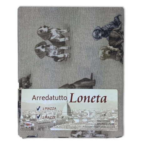 Telo arredo, gran foulard, in misto cotone