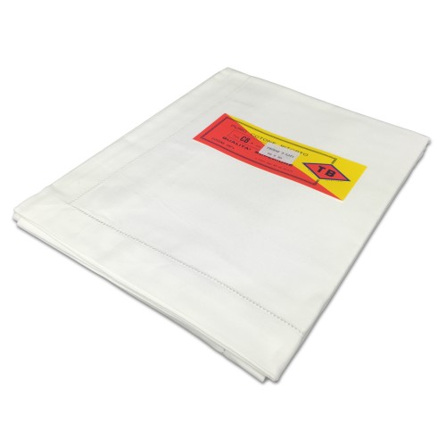 PAIRE DE TAIES D’OREILLER OURLET BLANC en COTON torsadé tissage TB Telerie di Poirino cm. 56X80