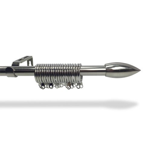 STAHLSTANGE für verstellbaren VORHANGDURCHMESSER 19 MM. Komplett MIT RINGEN mod. Olive