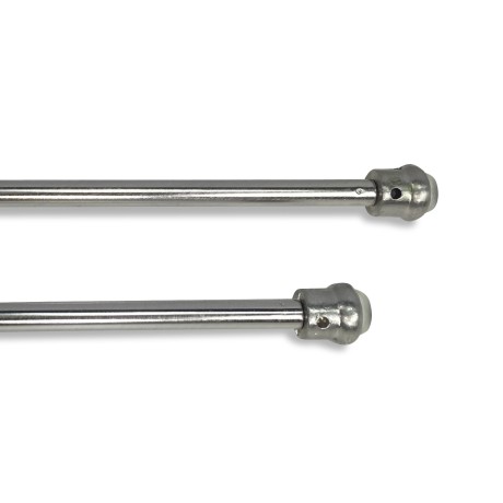 Pair of STEEL RODS WITH DOUBLE FUNCTION SPRING adjustable CM. 50-70 For Glass Curtain 2