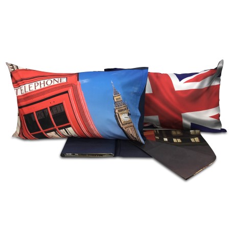 LONDON ENGLISH GRAND VIEW 2 DOUBLE DIGITAL BEDSPREAD-SHEET SET