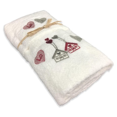 TIROLER HANDTUCHSET LOVE CREAM TYROLEAN