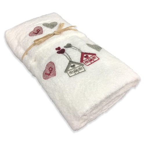 TIROLER HANDTUCHSET LOVE CREAM TYROLEAN