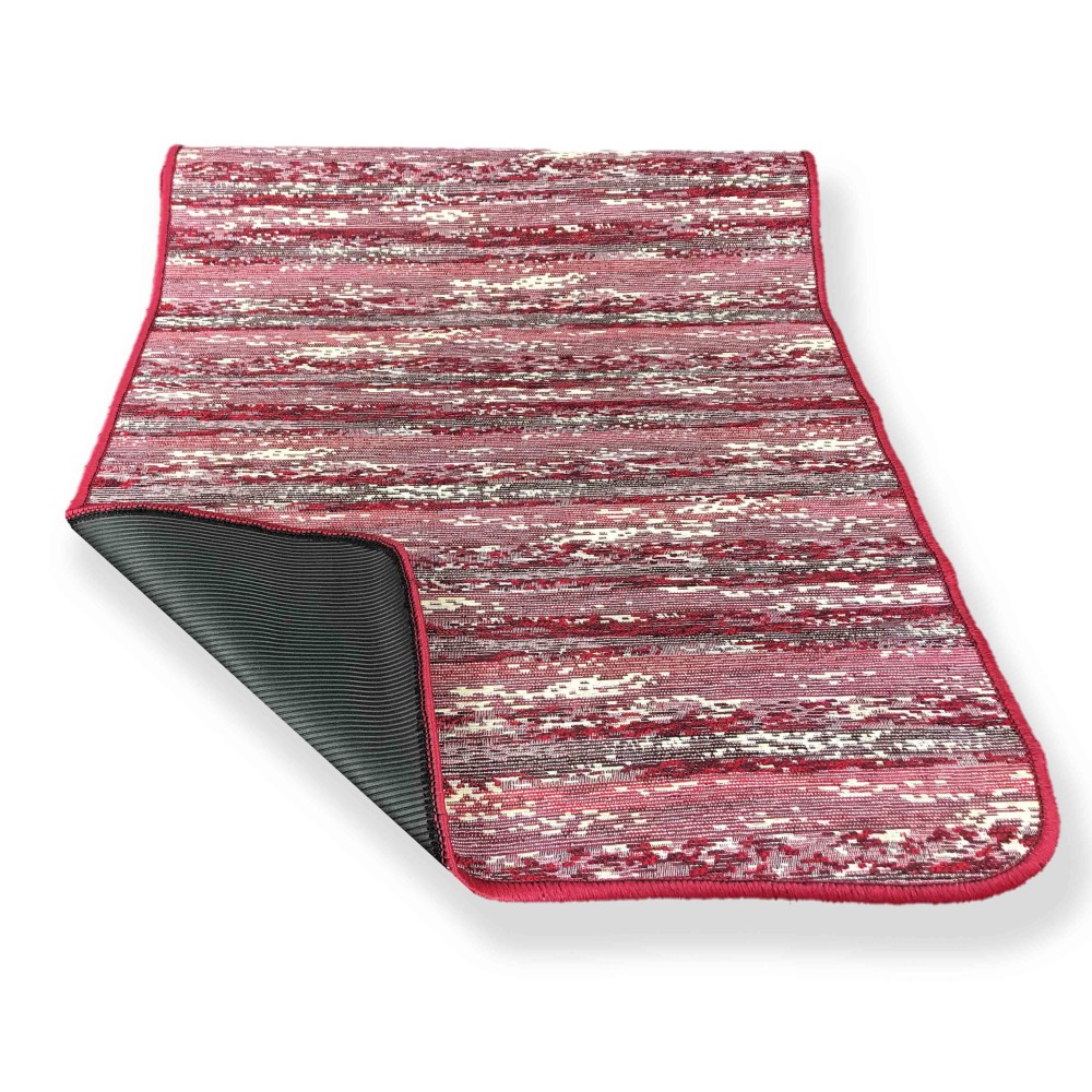 NON-SLIP RUBBERIZED KITCHEN RUG MAREMOSSO BORDEAUX