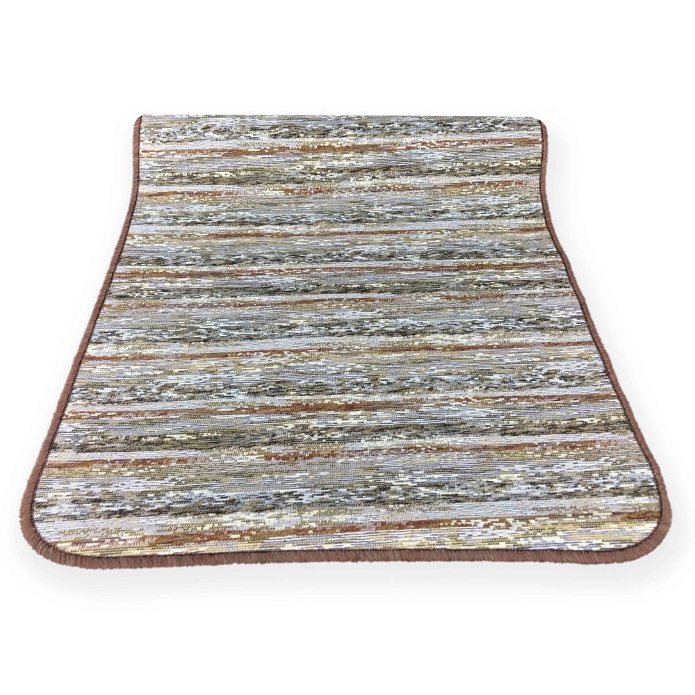 NON-SLIP RUBBERIZED KITCHEN RUG MAREMOSSO BROWN