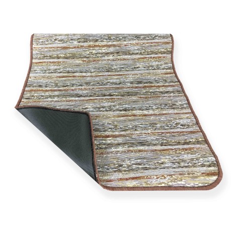 TAPIS DE CUISINE, EN CAOUTCHOUC ANTI-DÉRAPANT "EXPÉRIMENTAL" TRACES MARRON 2